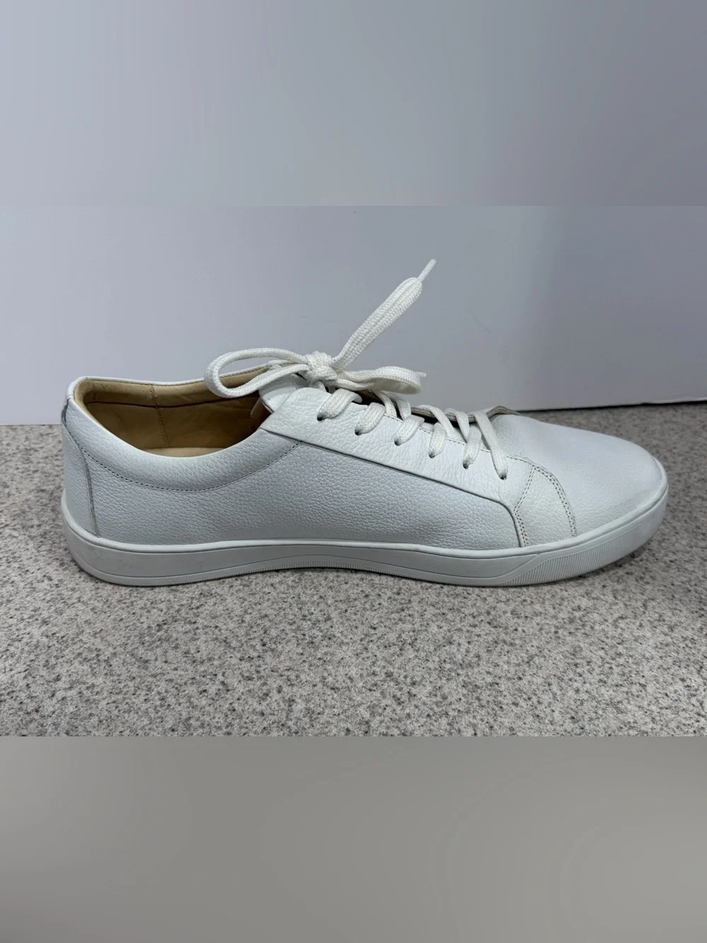 MERCANTI FIORENTINI White Leather Lace Up Sneakers - Men's Size 13M -White -5901